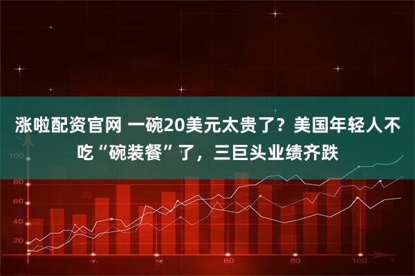 涨啦配资官网 一碗20美元太贵了？美国年轻人不吃“碗装餐”了，三巨头业绩齐跌